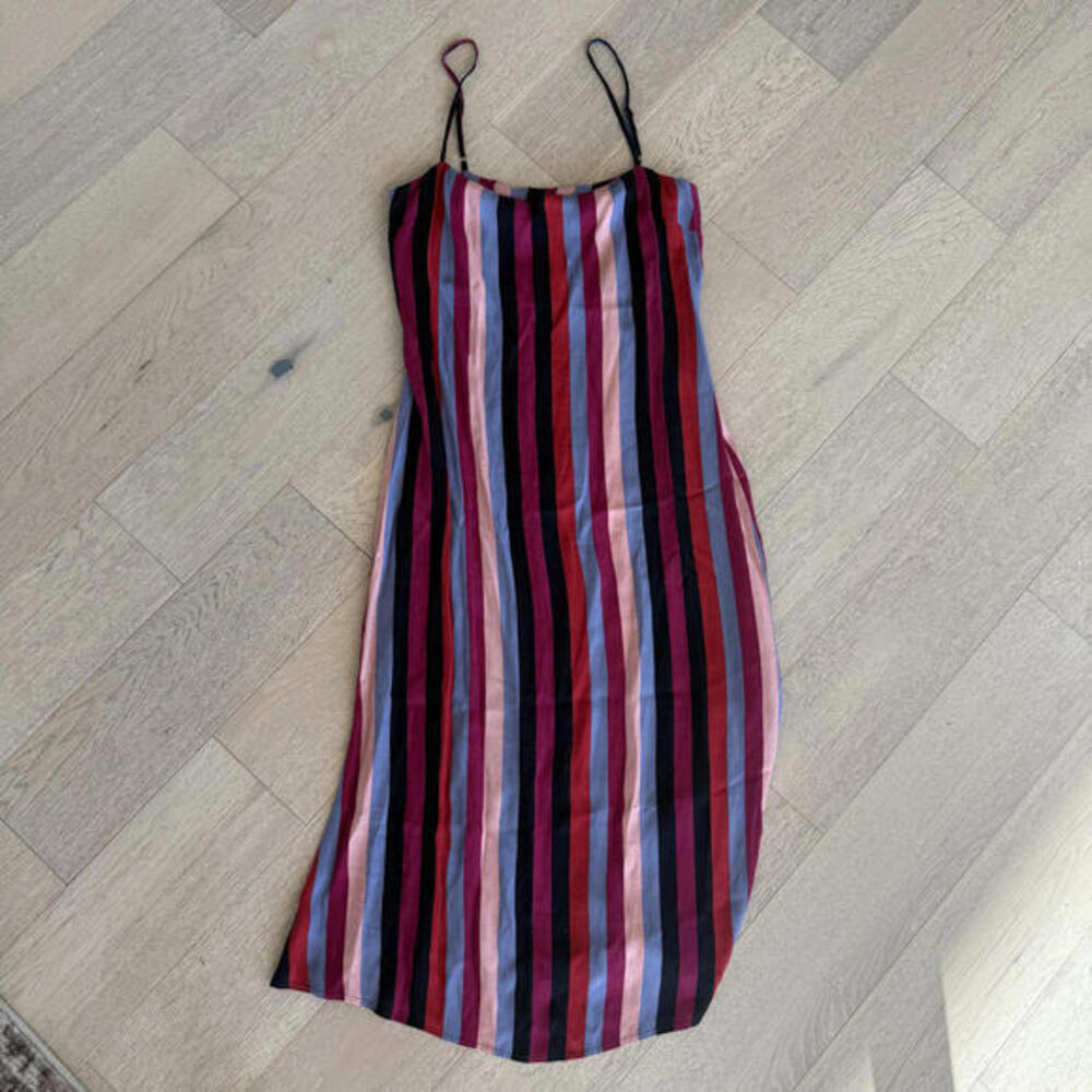 Reformation Striped Slip Dress M